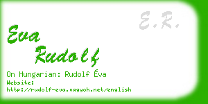 eva rudolf business card